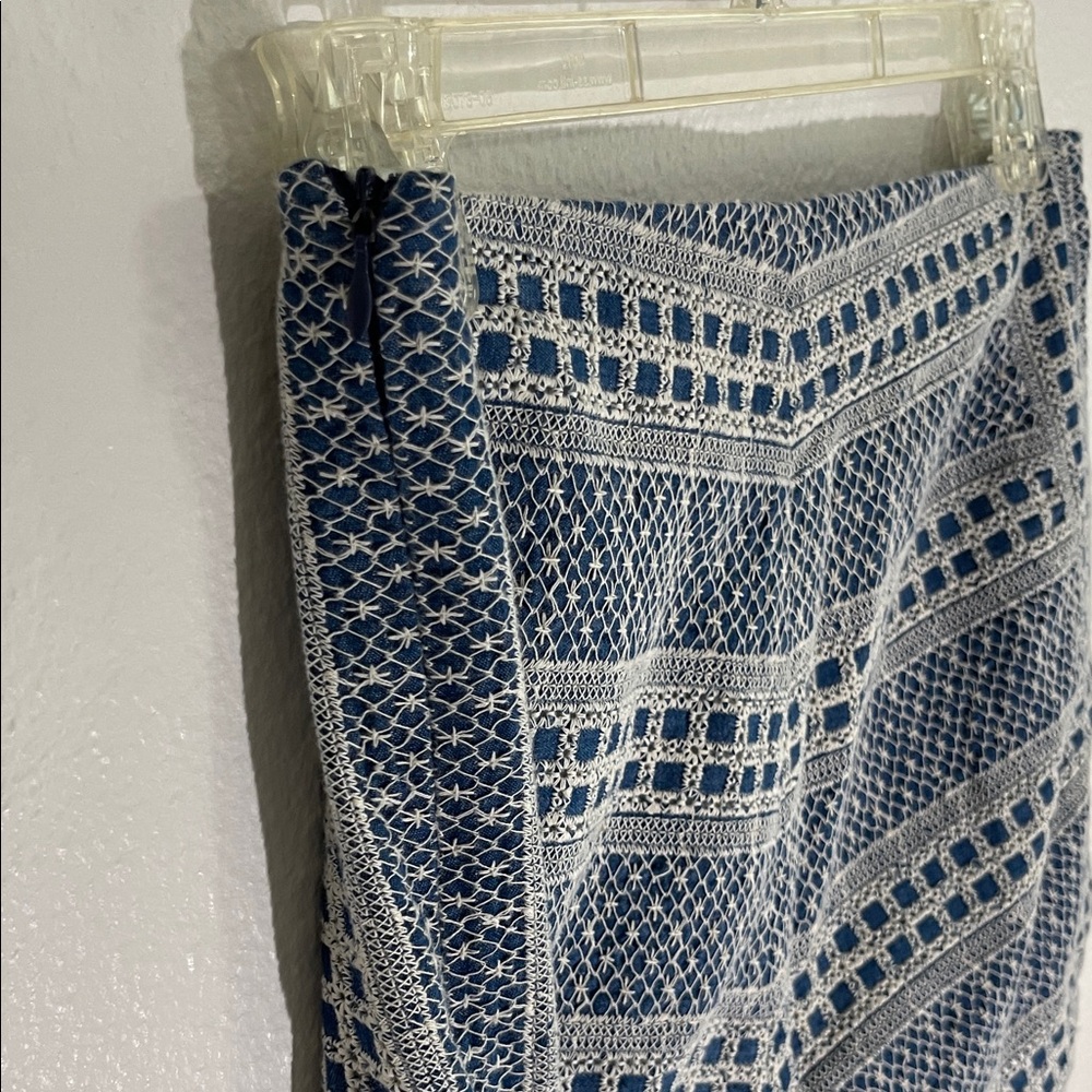 Endless Rose High Waist Blue and Cream Shorts - Picture 4 of 5